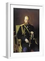 Portrait of the Emperor Alexander III, 1886-Ivan Kramskoy-Framed Giclee Print