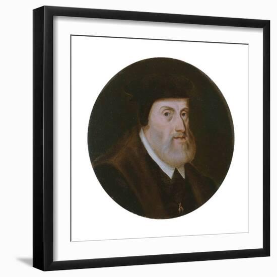 Portrait of the Emperor Charles V (1500-155), C. 1550-null-Framed Giclee Print