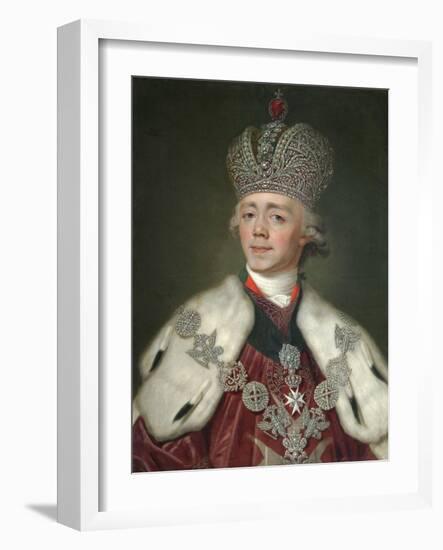 Portrait of the Emperor Paul I of Russia, (1754-180), 1799-1800-Vladimir Lukich Borovikovsky-Framed Giclee Print