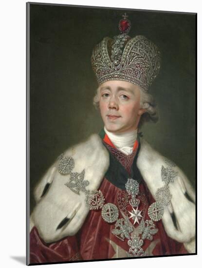 Portrait of the Emperor Paul I of Russia, (1754-180), 1799-1800-Vladimir Lukich Borovikovsky-Mounted Giclee Print