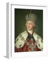 Portrait of the Emperor Paul I of Russia (1754-180), 1799-1800-Vladimir Lukich Borovikovsky-Framed Giclee Print