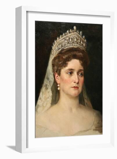 Portrait of the Empress Alexandra Feodorovna, 1907-Nikolai Bodarevsky-Framed Giclee Print