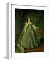 Portrait of the Empress Anna Ivanovna (1693-1740) 1730-Louis Caravaque-Framed Giclee Print