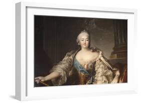 Portrait of the Empress Elizabeth Petrovna, 1758-Louis Tocque-Framed Giclee Print