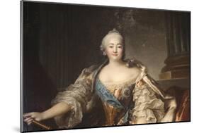 Portrait of the Empress Elizabeth Petrovna, 1758-Louis Tocque-Mounted Giclee Print