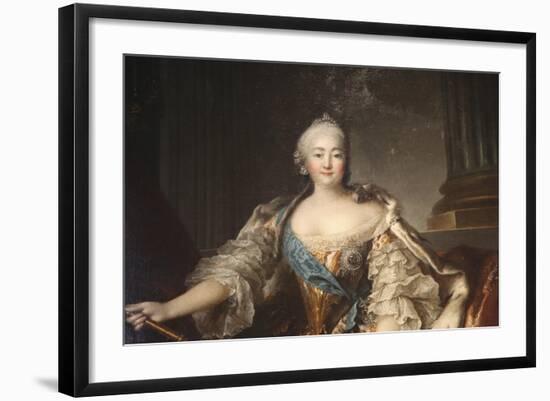 Portrait of the Empress Elizabeth Petrovna, 1758-Louis Tocque-Framed Giclee Print