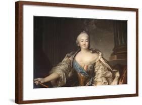 Portrait of the Empress Elizabeth Petrovna, 1758-Louis Tocque-Framed Giclee Print