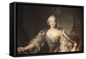 Portrait of the Empress Elizabeth Petrovna, 1758-Louis Tocque-Framed Stretched Canvas