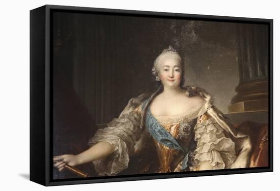 Portrait of the Empress Elizabeth Petrovna, 1758-Louis Tocque-Framed Stretched Canvas