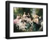 Portrait of the Empress Eugenie Surrounded by Her Ladies in Waiting-Franz Xaver Winterhalter-Framed Art Print