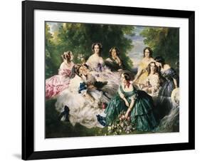 Portrait of the Empress Eugenie Surrounded by Her Ladies in Waiting-Franz Xaver Winterhalter-Framed Art Print