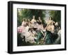 Portrait of the Empress Eugenie Surrounded by Her Ladies in Waiting-Franz Xaver Winterhalter-Framed Art Print