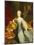 Portrait of the Empress Maria-Theresa, 1749-Johann Gottfried Auerbach-Mounted Giclee Print