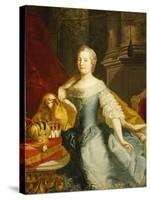 Portrait of the Empress Maria-Theresa, 1749-Johann Gottfried Auerbach-Stretched Canvas