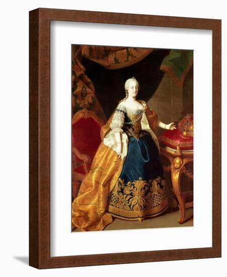 Portrait of the Empress Maria Theresa of Austria (1717-80)-Martin van Meytens-Framed Giclee Print