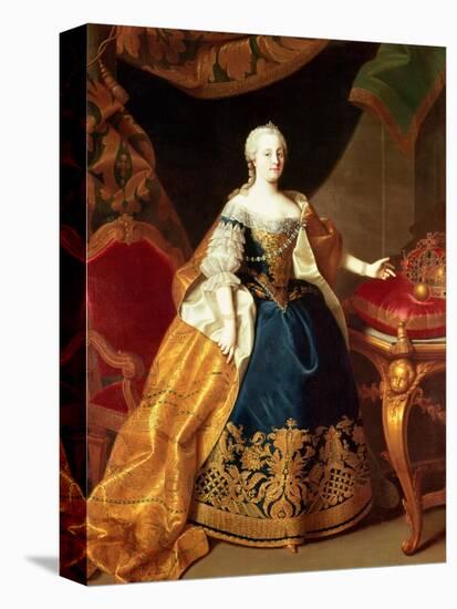 Portrait of the Empress Maria Theresa of Austria (1717-80)-Martin van Meytens-Stretched Canvas