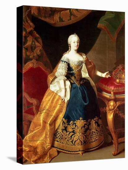 Portrait of the Empress Maria Theresa of Austria (1717-80)-Martin van Meytens-Stretched Canvas