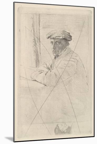 Portrait of the Engraver Joseph Tourny, 1857-Edgar Degas-Mounted Giclee Print