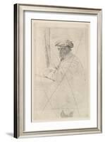 Portrait of the Engraver Joseph Tourny, 1857-Edgar Degas-Framed Giclee Print
