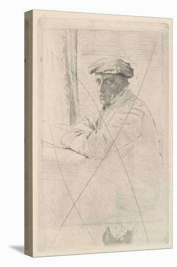 Portrait of the Engraver Joseph Tourny, 1857-Edgar Degas-Stretched Canvas