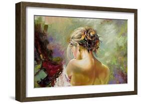 Portrait Of The Exposed Girl Behind-balaikin2009-Framed Art Print