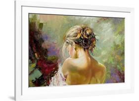 Portrait Of The Exposed Girl Behind-balaikin2009-Framed Art Print