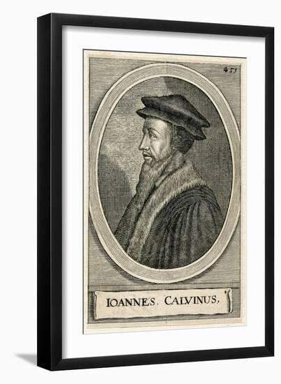 Portrait of the French Theologian John Calvin-null-Framed Giclee Print