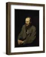 Portrait of the Fyodor Dostojevsky-Vasili Grigorevich Perov-Framed Giclee Print