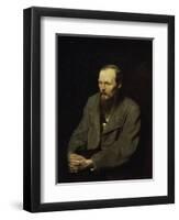 Portrait of the Fyodor Dostojevsky-Vasili Grigorevich Perov-Framed Giclee Print