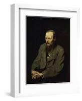 Portrait of the Fyodor Dostojevsky-Vasili Grigorevich Perov-Framed Giclee Print