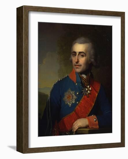 Portrait of the General-Aide-De-Camp Count Pyotr Tolstoy (1761-184)-Vladimir Lukich Borovikovsky-Framed Giclee Print