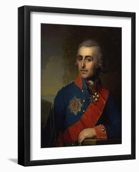 Portrait of the General-Aide-De-Camp Count Pyotr Tolstoy (1761-184)-Vladimir Lukich Borovikovsky-Framed Giclee Print