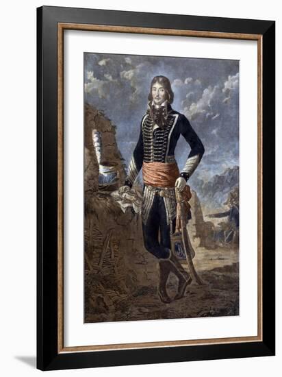 Portrait of the General Marceau after a Painting by Antoine Louis Francois Sergent-null-Framed Giclee Print