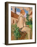 Portrait of the Geneticist Johann Gregor Mendel, 1926-Mikhail Dmitrievich Ezuchevsky-Framed Giclee Print