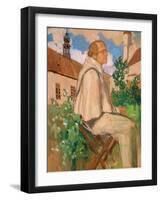 Portrait of the Geneticist Johann Gregor Mendel, 1926-Mikhail Dmitrievich Ezuchevsky-Framed Giclee Print