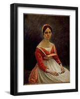 Portrait of the Girl (Oil on Canvas, 19Th Century)-Jean Baptiste Camille Corot-Framed Giclee Print
