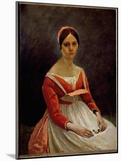 Portrait of the Girl (Oil on Canvas, 19Th Century)-Jean Baptiste Camille Corot-Mounted Giclee Print