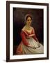 Portrait of the Girl (Oil on Canvas, 19Th Century)-Jean Baptiste Camille Corot-Framed Giclee Print