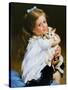 Portrait Of The Girl With A Cat-balaikin2009-Stretched Canvas