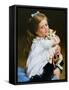 Portrait Of The Girl With A Cat-balaikin2009-Framed Stretched Canvas