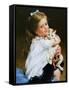 Portrait Of The Girl With A Cat-balaikin2009-Framed Stretched Canvas