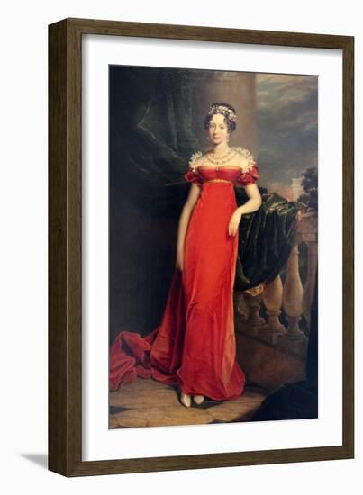 Portrait of the Grand Duchess Maria Pavlovna, C1822-George Dawe-Framed Giclee Print