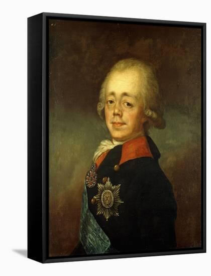 Portrait of the Grand Duke Paul Petrovich (Future Tsar Paul I)-Vladimir Lukich Borovikovsky-Framed Stretched Canvas