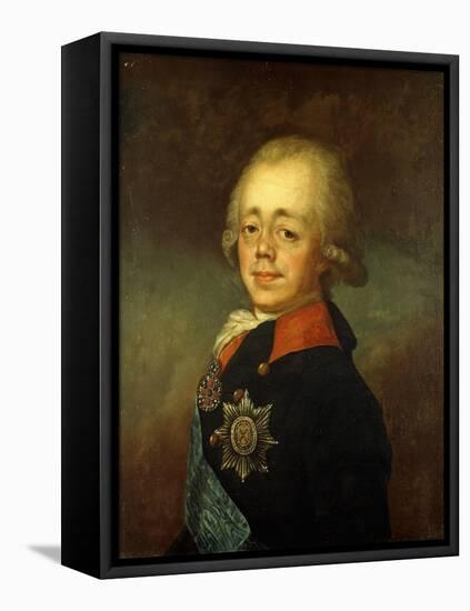 Portrait of the Grand Duke Paul Petrovich (Future Tsar Paul I)-Vladimir Lukich Borovikovsky-Framed Stretched Canvas