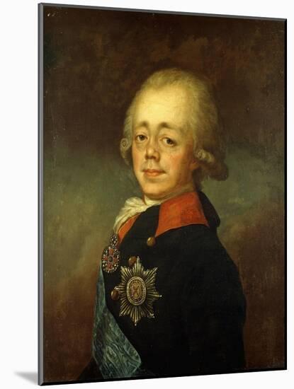 Portrait of the Grand Duke Paul Petrovich (Future Tsar Paul I)-Vladimir Lukich Borovikovsky-Mounted Giclee Print