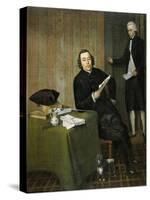 Portrait of the Haarlem Notary Wernerus Kahne with His Clerk Jan Bosch-Wybrand Hendriks-Stretched Canvas