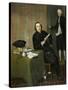 Portrait of the Haarlem Notary Wernerus Kahne with His Clerk Jan Bosch-Wybrand Hendriks-Stretched Canvas