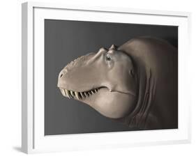 Portrait of the Head of a Lythronax Dinosaur-null-Framed Art Print