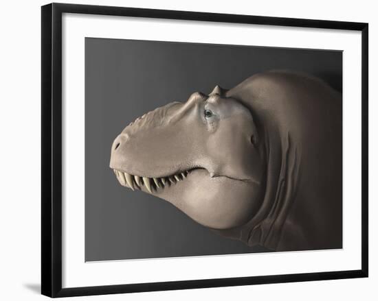 Portrait of the Head of a Lythronax Dinosaur-null-Framed Art Print