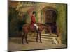 Portrait of the High Sheriff of the County of Rutland on His Bay Hunter Before Hambleton Hall, 1889-William Woodhouse-Mounted Giclee Print